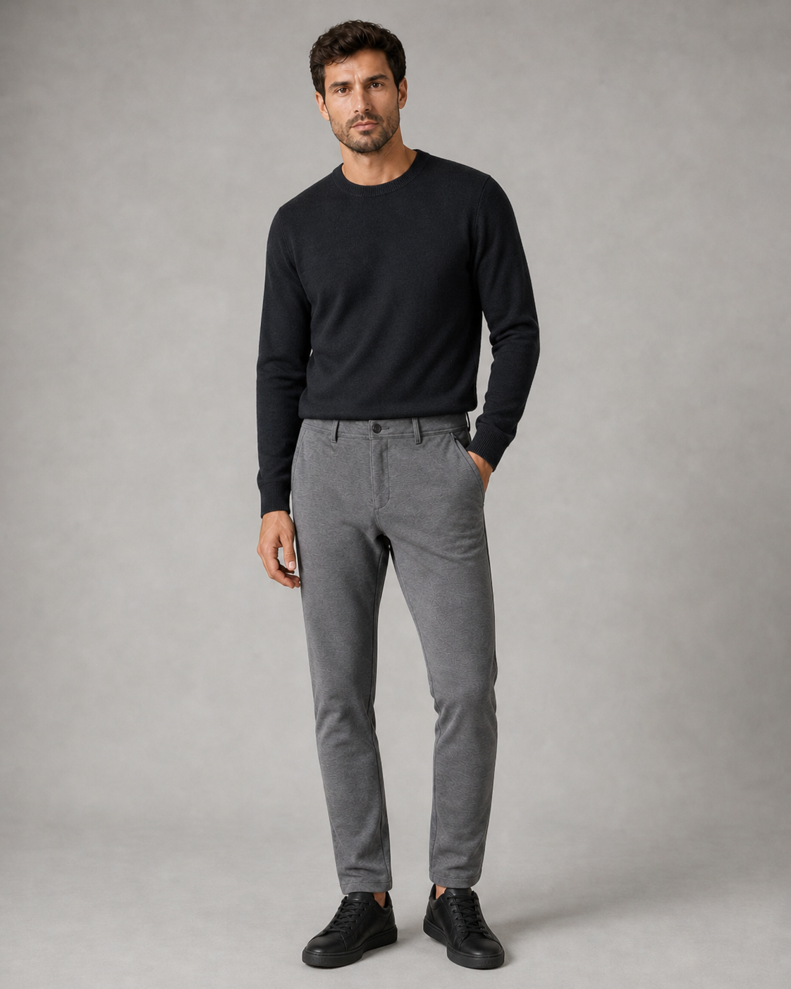 3308GR - PANTALON RISTRETTO GRIS